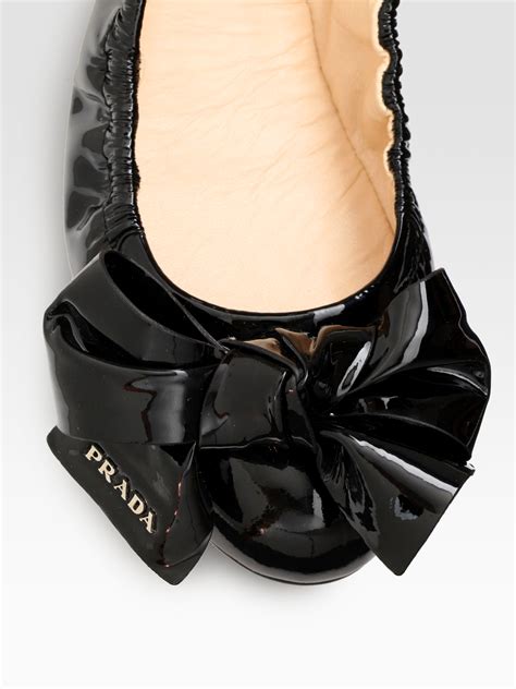 prada patent leather buckle ballet flat|Prada boots and pumps.